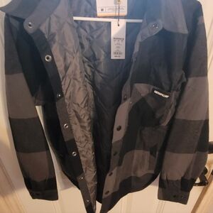 Catapillar Gray and Black Checkered Jacket